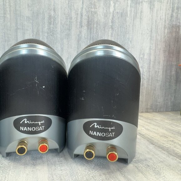 Mirage Nanosat Set Of 5 Speakers Black Fully Functional - Picture 9 of 14